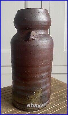 YU FUJIWARA (1932-2001) bizen ware vase Japanese pottery ceramic artist art