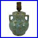 Zanesville Stoneware Neptune 1930s Vintage Art Pottery Mottled Blue Ceramic Lamp