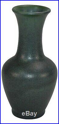 Zark Pottery Mottled Dark Blue and Green Arts and Crafts Ceramic Vase